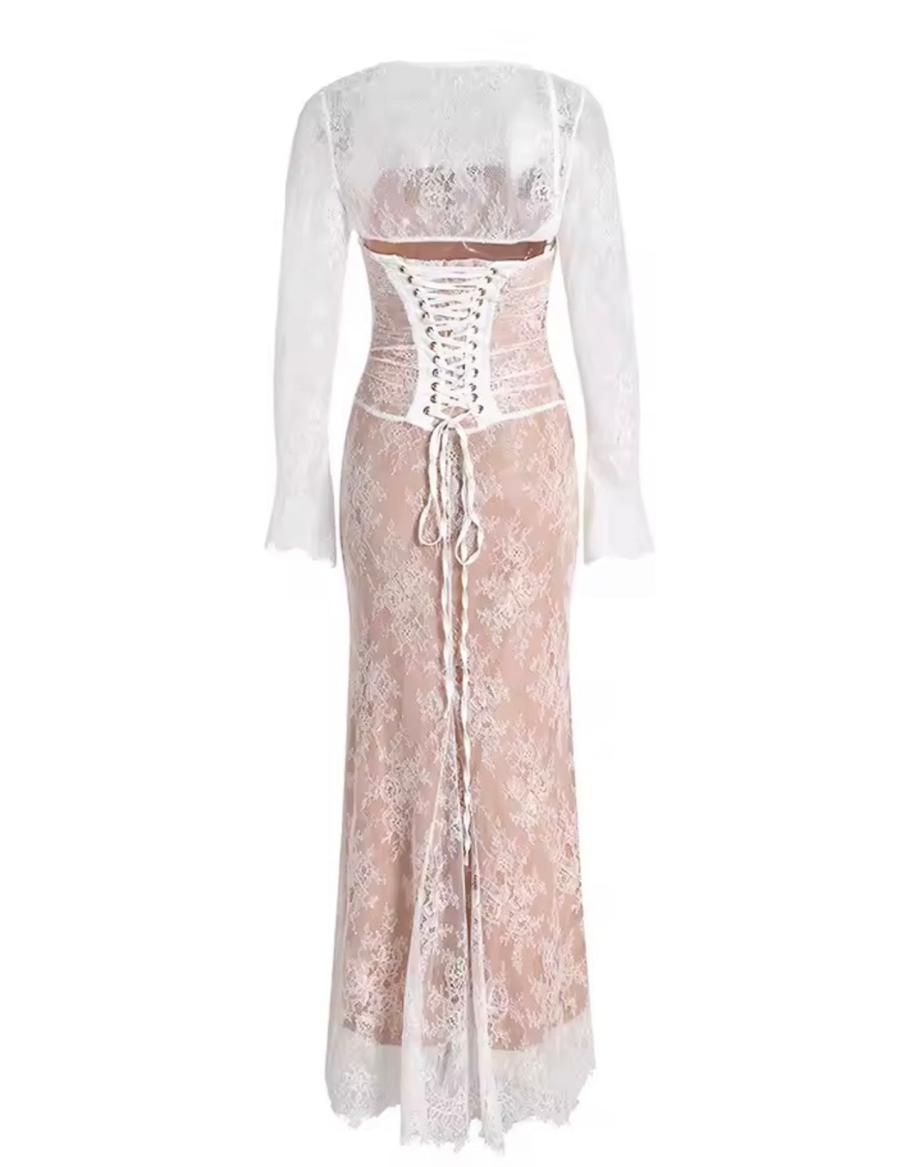 Lace white corset