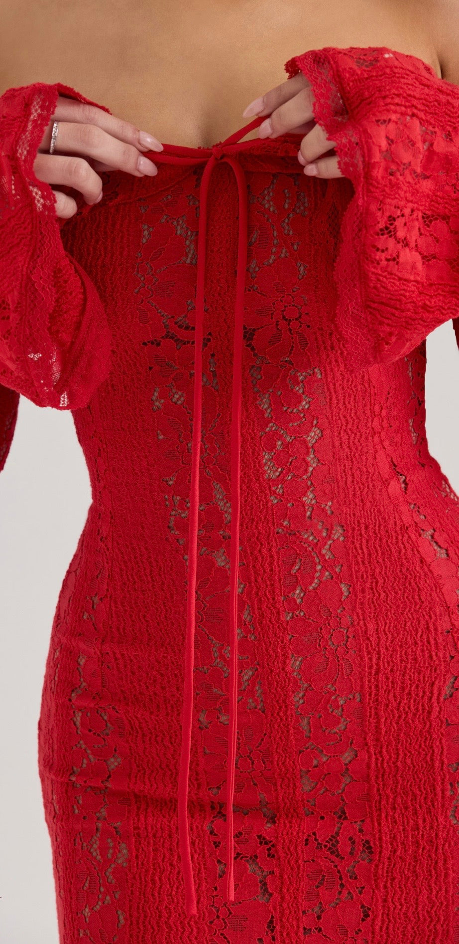 Lace red Dress