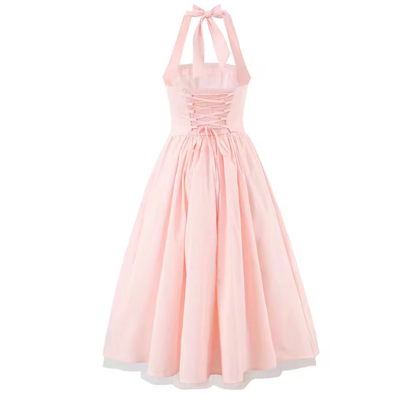 Pink midi dress
