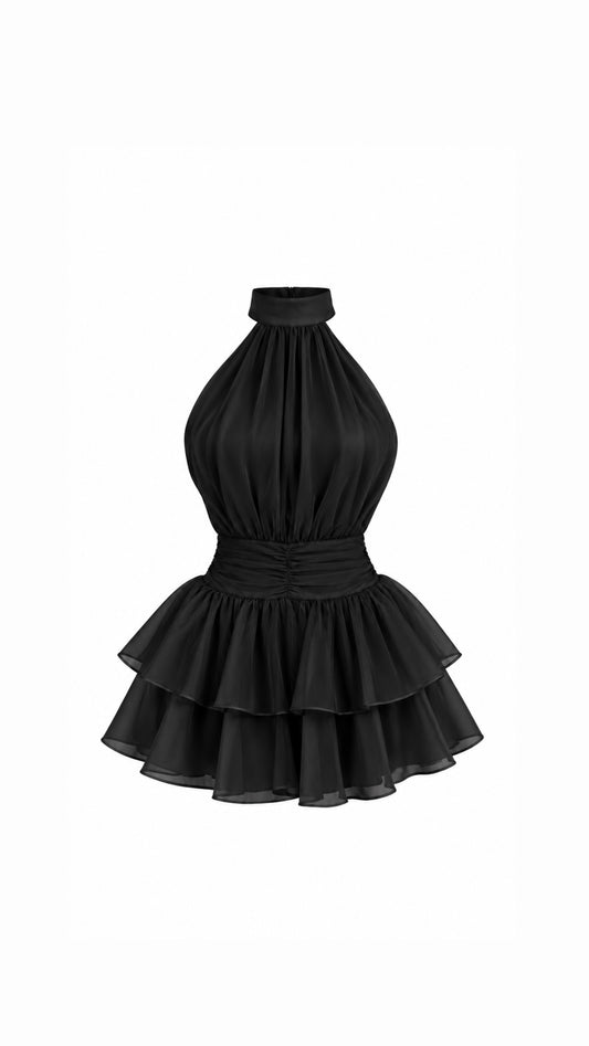 Vestido Noir Bow
