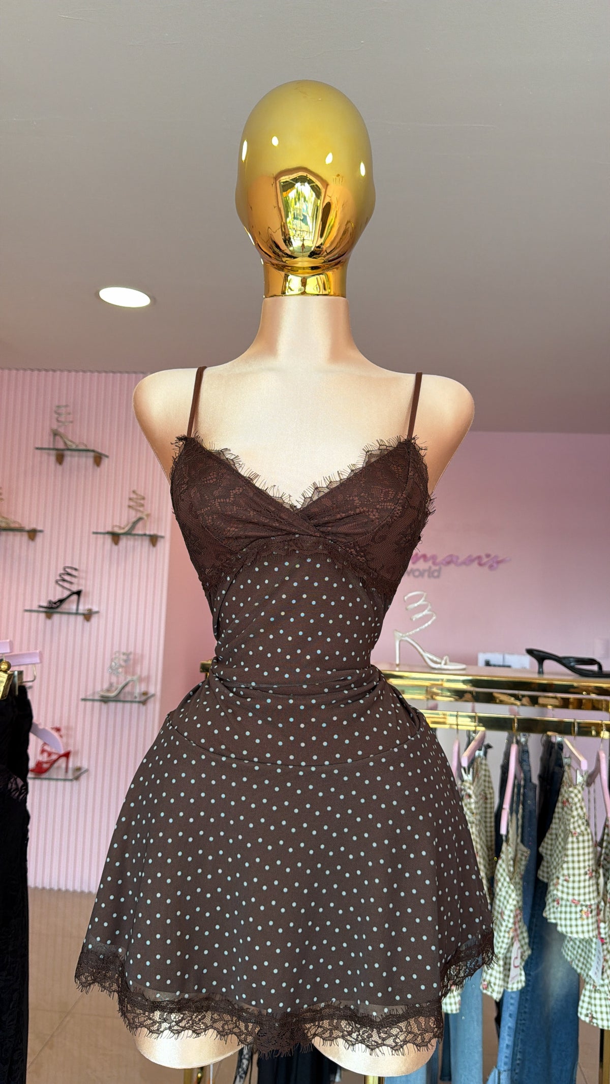 Vestido polka blue